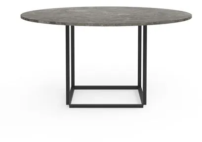 New Works Florence Mesa de Jantar Ø145 Mármore Gris Du Marais c/ Estrutura Preta