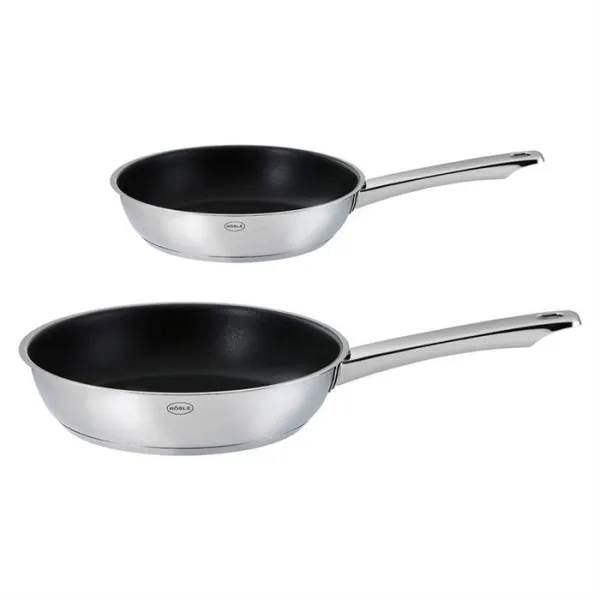 Conjunto de frigideiras Rösle Moments 20 + 28 cm - Antiaderente/aço inoxidável