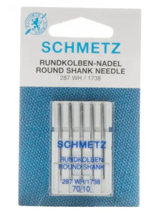 Agulhas para Máquina de Costura Schmetz 287 WH-1738 Tamanho 70 - 5 unid.