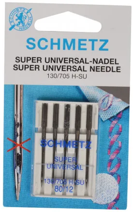 Agulhas para Máquina de Costura Schmetz Super Universal Tamanho 80 - 5 unid.