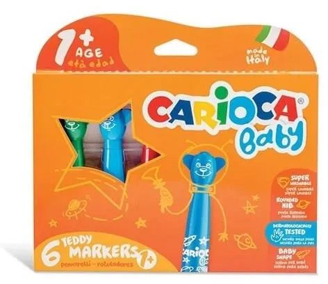 Carioca - Marcador com pegada para bebê (6 unid.) (809409)
