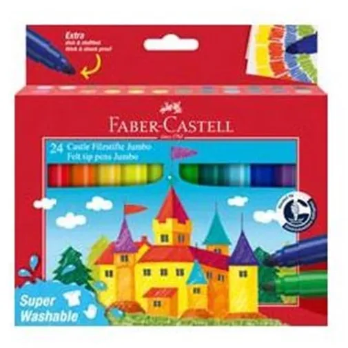 Faber Castell Caneta Hidrográfica Jumbo Super Lavável (24 unid.)