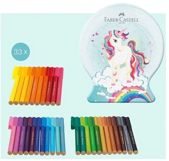 Faber Castell Caneta Hidrográfica Connector Unicórnio 33 unid.
