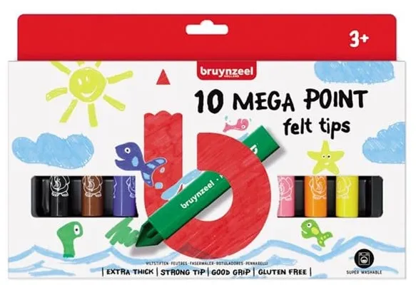 Bruynzeel Kids Mega Canetas Hidrográficas 10 unid.