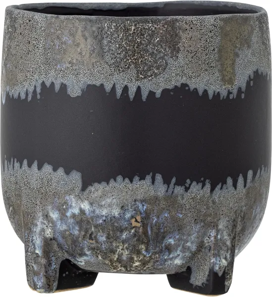 Nasru, Cachepô, preto, grés
