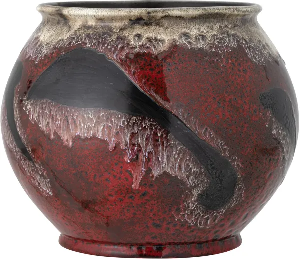 Souha, Cachepô, vermelho, H29x24 cm, grés