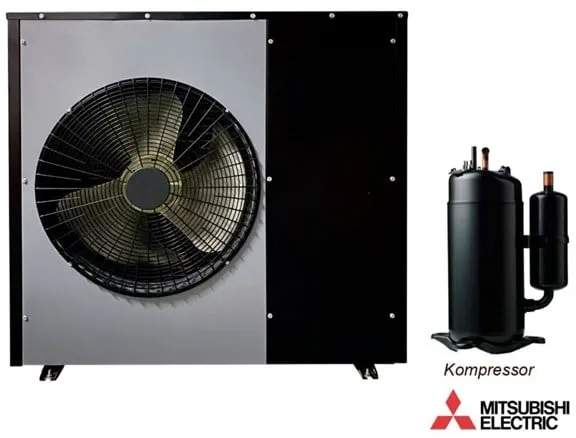 Andersen Electric Nordic One bomba de calor ar/água com WiFi, 7kW, Preto