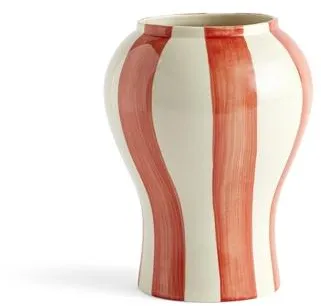 HAY Sobremesa Stripe Vase Pequena Vermelha