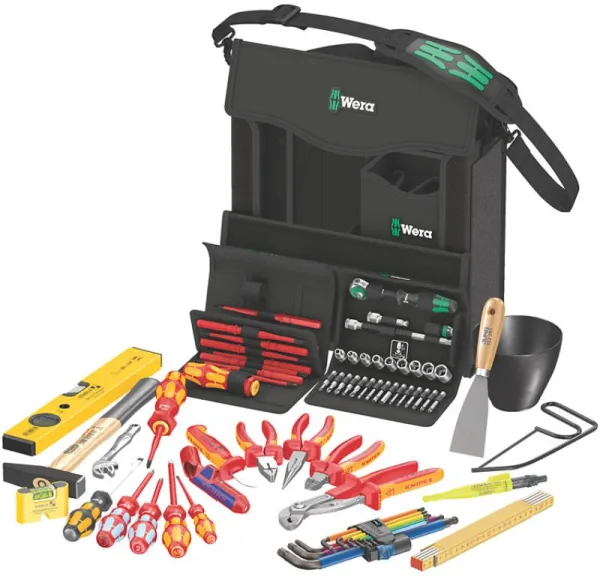 Wera 2go E 1 Conjunto de ferramentas para eletricistas, 73 peças